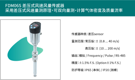 FDM06S 差压式风速风量传感器